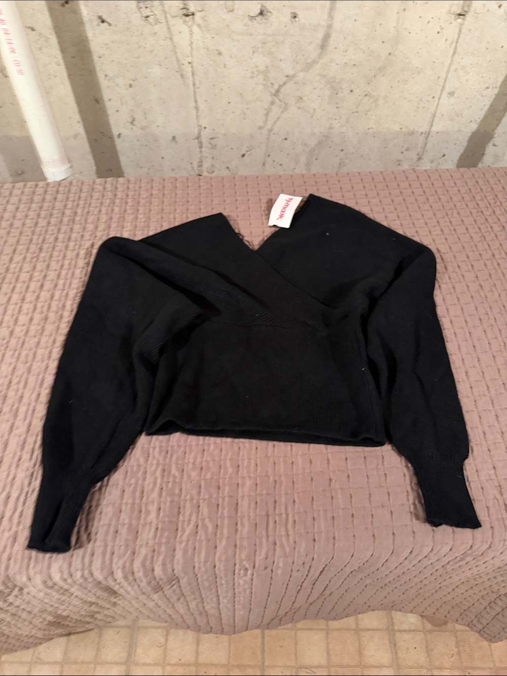 Black Women's Wrap-Style Sweater